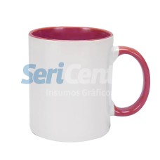 Taza Cerámica Recta Roja