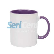 Taza Cerámica Recta Violeta