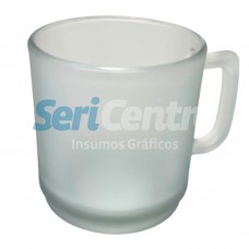 Taza de vidrio esmerilado