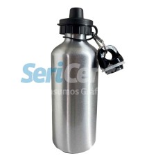 Botella Aluminio Sublimable Plateada 600ml