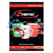 Papel Sublimación Evertec A4 100g x 100 hojas